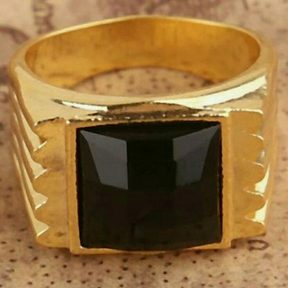 👍Men's Genuine Black Onyx Ring